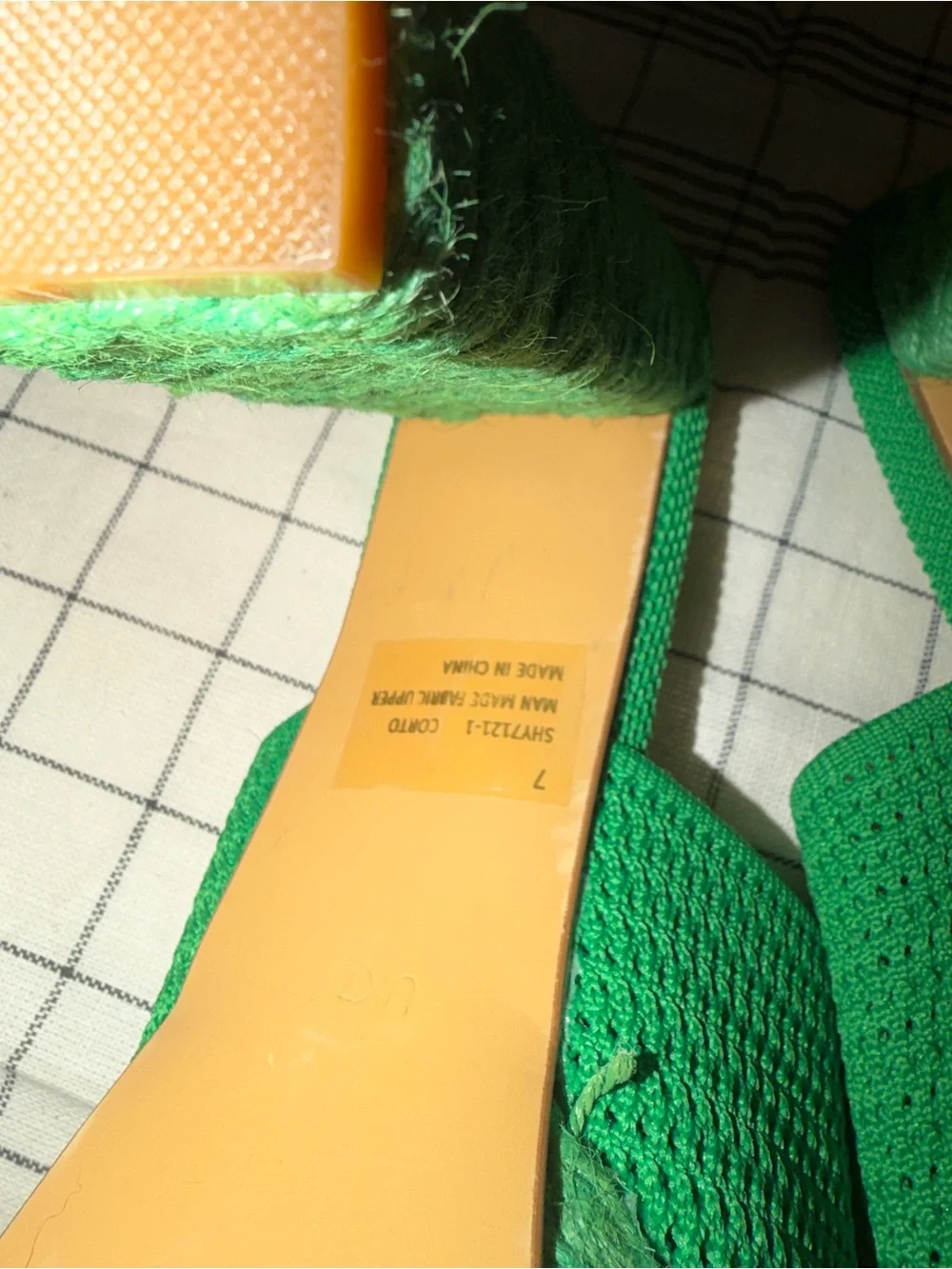 EGO Emerald Green Knit Wedge Mule Sandals